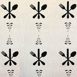 094 / 8 Fork Knife & Spoon - Black